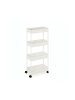 relaxdays Rollwagen in Weiß - (B)40 x (H)93 x (T)22 cm