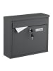 relaxdays Briefkasten in Anthrazit - (B)36 x (H)31 x (T)12 cm
