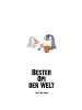 Mr. & Mrs. Panda Trinkflasche Edelstahl Pinguin Bester Opi der W... in Weiß
