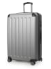 Hauptstadtkoffer Spree - Großer Koffer erweiterbar XL Trolley Aufgabegepäck, TSA, in Silber