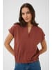 Kaffe Kurzarm-Bluse KApauline Baggy fit in Henna