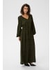 Kaffe Kleid KAvioletta A-shape in Black Deep/Ivy Green Leafs