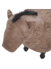 Beliani Tierhocker HORSE in Braun - (W) 33 x (H) 50 x (L) 64 cm