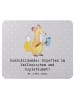 Mr. & Mrs. Panda Mouse Pad Auszubildende Kaffeekünstler mit Spruch in Grau Pastell