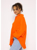 SASSYCLASSY Ultra Oversize Musselin-Blusenhemd kürzere Variante in Orange