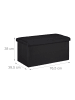 relaxdays Sitzbank in Schwarz - (B)76,5 x (H)38 x (T)38,5 cm