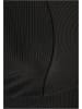 Urban Classics Urban Classics Damen Ladies Cropped Shiny Rib Top in black