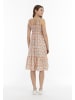 myMo Damen Midikleid in Creme Mehrfarbig