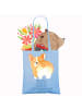 Mr. & Mrs. Panda Einkaufstasche Corgi Po mit Spruch in Sky Blue