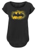 F4NT4STIC Long Cut T-Shirt DC Comics Batman Logo in schwarz