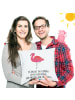 Mr. & Mrs. Panda sitzkissen Flamingo Classic mit Spruch in Weiß