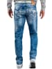 Cipo & Baxx Herren Straight Fit Jeans Stonewashed in Blue