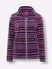 Sieh an! Fleecejacke in violett-traube-bedruckt