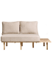 Beliani 2-Sitzer Sofa SALO in Beige/Braun - (W) 155 x (H) 74 x (L) 104 cm