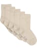 Minymo Kinder Socken "Ankle Sock Solid (5-Pack)" in Beige