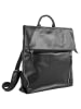Cluty City-Rucksack echt Leder in schwarz