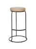 Beliani 2er-Set Barhocker MILROY in Beige/Schwarz