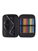 Mr. & Mrs. Panda Bleistiftetui Axolotl Liebe mit Spruch in Grau Pastell