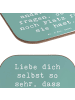 Mr. & Mrs. Panda Glas-Untersetzer Spruch Selbstakzeptanz Liebe m... in Meeresbrise