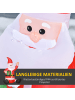 HOMCOM Selbstaufblasbarer Weihnachtsmann-L70 x B50 x H120 cm-Rot