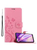 cadorabo Hülle für Samsung Galaxy A02s Blumen Design in FLORAL ROSA