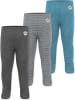 Normani Outdoor Sports 3er Pack Baby Merino Unterhose mit Füßen in Blau/Grau/Anthrazit
