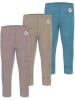 Normani Outdoor Sports 3er Pack Baby Merino Hose Unterhose „Tutira“ in Blau/Beige/Rosa