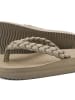 Flip Flop Zehentrenner "wedgy*weave" in Taupe