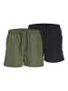 Jack & Jones 2er-Pack Badeshorts in Black