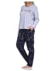 NORMANN langarm Schlafanzug Pyjama Schmetterling - 72419 in Grau