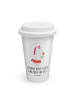 Mr. & Mrs. Panda ToGo Kaffeebecher Einhorn Dame mit Spruch in Weiß