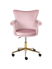 Beliani Bürostuhl VELENCIA in Rosa/Gold - (W) 64 x (H) 85 x (L) 60 cm