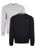 Threadbare Pullover THB Fleece Crew Satsuma 2PK in Black/GreyMarl