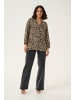 Kaffe Langarm-Bluse KAmilia Regular fit in Chinchilla/Black Animal Print