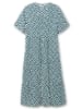 sheego Maxikleid in petrol-gemustert