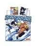 Naruto Naruto 3-teiliges Bettwäsche-Set – Decken- und Kissenbezug 240x220 in Blau