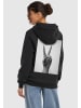 Mister Tee Mister Tee Girls Peace Hand Ladies Fluffy Hoody in black