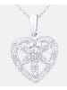 Diamant L'éternel Halskette mit Anhänger aus 375 Weißgold mit Diamant Herz-Design