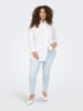 ONLY Carmakoma Lange Hemd Bluse Plus Size Übergrößen CARNORA in Weiß