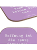 Mr. & Mrs. Panda Tisch-Untersetzer Spruch Hoffnung Strategie mit... in Lavendeltraum