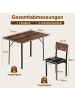COSTWAY 5 tlg. Essgruppe in Braun