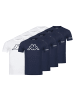 Kappa Kappa 8er Set T-Shirt LOGO in 4xWeiß/4xNavy