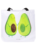 Mr. & Mrs. Panda Henkeltasche Avocado Pärchen ohne Spruch in Weiß