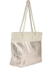 styleBREAKER Strandtasche in Beige-Rosegold