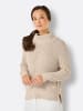 creation L Viskose-Merino-Pullover in beige-champagner-meliert