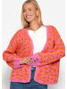 SASSYCLASSY Kurzer Cardigan mit Leo-Print in Rosa