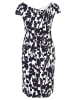Vera Mont Cocktailkleid kurzarm in Weiß/Dunkelblau