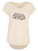 F4NT4STIC Long Cut T-Shirt Mothers Day Tribute with Playful Mom Lettering in Rainbow Design in Whitesand