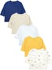 TupTam Baby Jungen Langarm Wickelshirt 5er Set in blau/grau