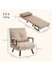 HOMCOM Schlafsofa in Beige 63L x 73B x 81H cm